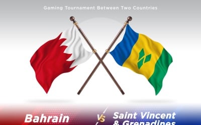 Bahrain versus saint Vincent and the grenadines Two Flags