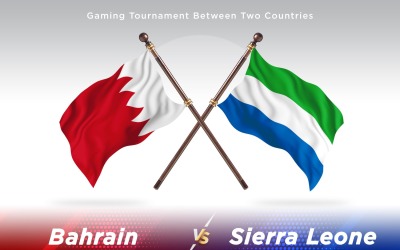 Bahrain versus sierra Leone Two Flags