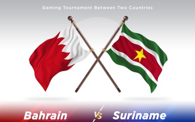 Bahrain versus Suriname Two Flags