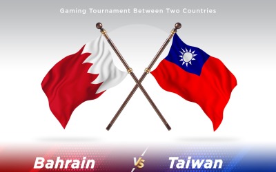 Bahrain versus Taiwan Two Flags