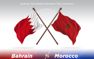 Bahrein versus Marokko Two Flags