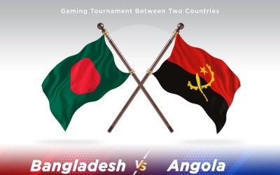 Bangladesh kontra Angola två flaggor