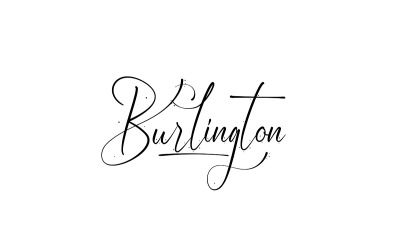 Burlington Handschrift Schriftart