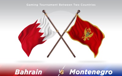 Duas bandeiras de Bahrain contra Montenegro