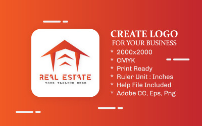Fastigheter Creative Vector Logo Mall