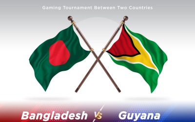 Bangladesch gegen Guyana Two Flags