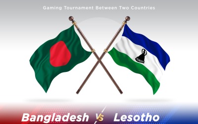 Bangladesch gegen Lesotho Two Flags
