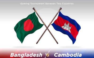 Bangladesch Kambodscha Afghanistan Zwei Flaggen
