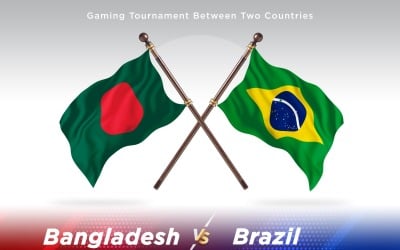 Bangladesh contro Brasile Two Flags