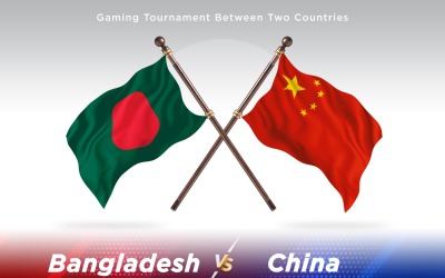 Bangladesh contro Cina Two Flags