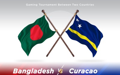 Bangladesh contro curacao Two Flags