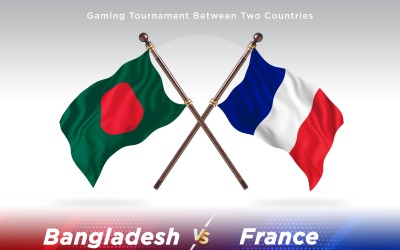 Bangladesh contro Francia Two Flags