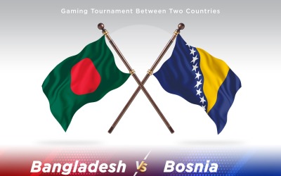 Bangladesh kontra Bosnien och Hercegovina Två flaggor