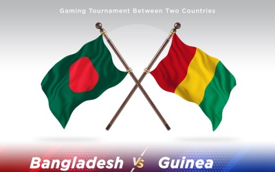 Bangladesh kontra guinea Två flaggor