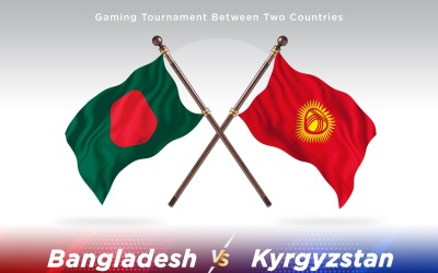 Bangladesh kontra Kirgizistan Två flaggor
