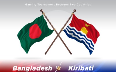 Bangladesh kontra Kiribati två flaggor
