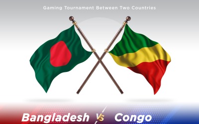 Bangladesh kontra Kongo två flaggor