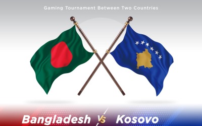 Bangladesh kontra Kosovo Två flaggor