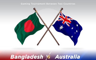 Bangladesh versus Australia Two Flags