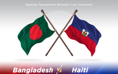 Bangladesch gegen Haiti Two Flags