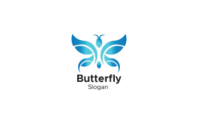 Modelo de vetor de design de logotipo de borboleta