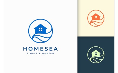 Hawaii Immobilien Logo Vorlage