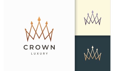 Logotipo da coroa em luxo representa a rainha