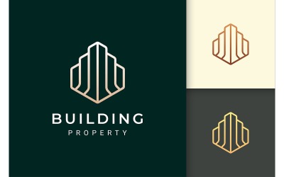 Modelo de apartamento moderno ou logotipo de hotel