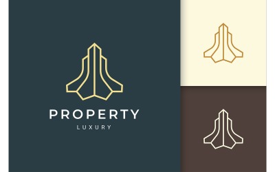 Modelo de logotipo de apartamento ou resort