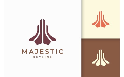 Modelo de logotipo de propriedade futurista
