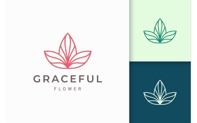 uxury en vrouwelijk bloemlogo