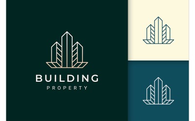 Wohnungs- oder Immobilien-Logo-Vorlage