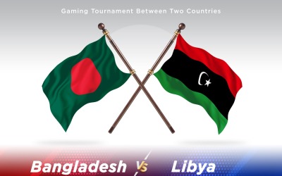 Bangladesch gegen Libyen Two Flags