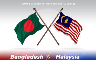 Bangladesch gegen Malaysia Two Flags