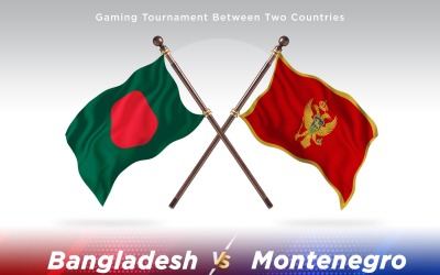 Bangladesch gegen Montenegro Two Flags