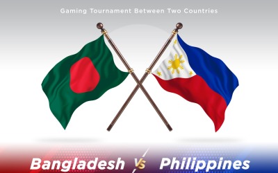 Bangladesh kontra Filippinerna två flaggor