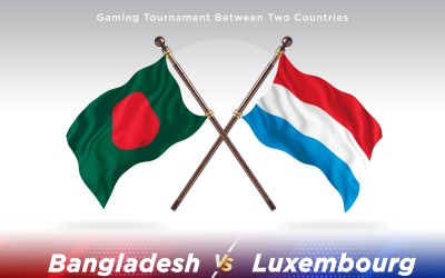 Bangladesh kontra Luxemburg två flaggor