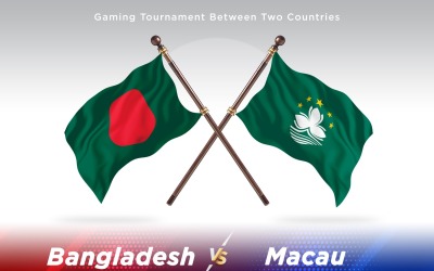Bangladesh kontra Macau två flaggor