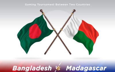 Bangladesh kontra Madagaskar två flaggor