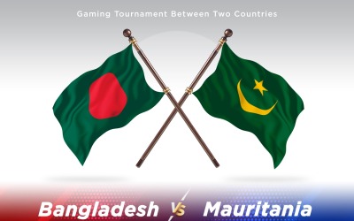 Bangladesh kontra Mauretanien Två flaggor