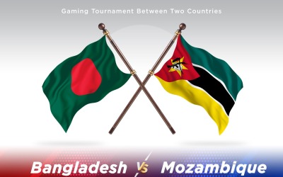 Bangladesh kontra Moçambique två flaggor