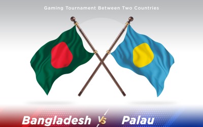 Bangladesh kontra Palau två flaggor
