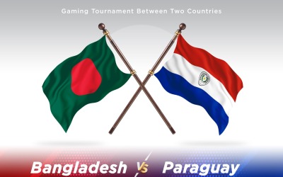 Bangladesh kontra Paraguay två flaggor