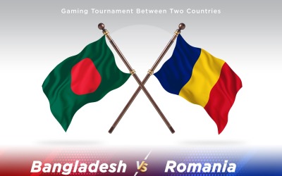 Bangladesh kontra Rumänien Två flaggor