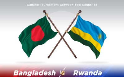 Bangladesh kontra Rwanda två flaggor