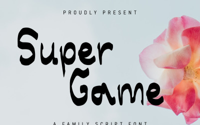 Carattere di scrittura a mano di fumetti di Super Game