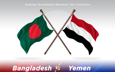 Bangladéš versus Jemen Dvě vlajky