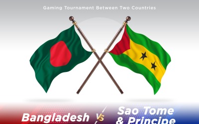Bangladesh kontra Sao Tomé och Principe två flaggor