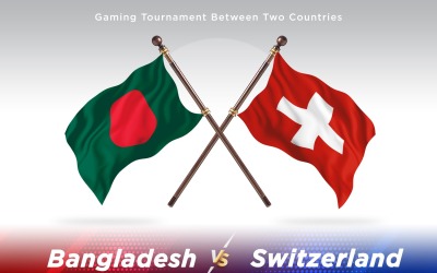 Bangladesh kontra Schweiz två flaggor