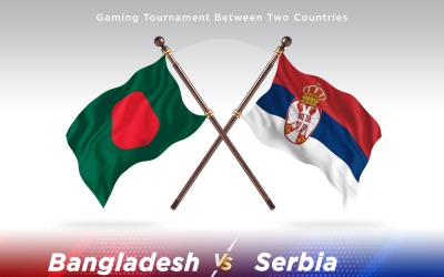 Bangladesh kontra Serbien Två flaggor